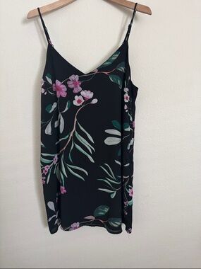 Cotton On Black Floral Slip Dress